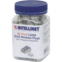 Intellinet - 90er-Pack Cat6A RJ45-Modularstecker stp 3-Punkt-Aderkontaktierung für Massivd