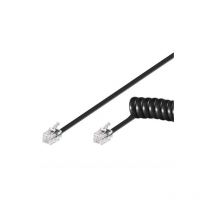 Cavo telefonico spiralato 4mt RJ10 4P4C Nero - Intellinet
