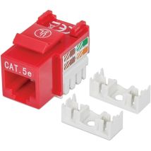 Frutto Keystone RJ45 Cat5e UTP Rosso – Plastica – 1 pezzo – Compatibile con inseritori 110 e Krone – Intellinet