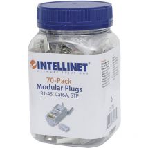 Intellinet - 50er-Pack Cat6A RJ45-Modularstecker Pro Line 790505 Crimpkontakt Polzahl Sensoren 8P8C