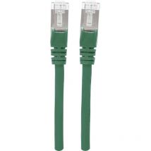 Intellinet 740968 RJ45 Netzwerkkabel, Patchkabel CAT 6a S/FTP 5.00 m Grün Folienschirm, Geflechtschi