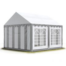 Carpasol - toolport 3x3 m Tente de réception/Barnum gris-blanc toile de haute qualité pvc 700 n economy