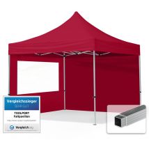 House Of Tents - toolport 3x3 m Tente pliante - Alu, côté panoramique, rouge