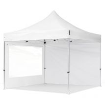 TOOLPORT 3x3 m Tente pliante - Alu, côté panoramique, blanc