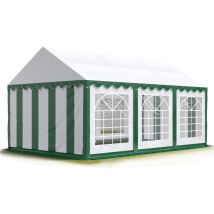 3x6 m Tente de réception / Barnum vert-blanc toile de haute qualité pvc 700 n economy - Toolport
