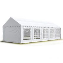 4x10 m Tente de réception/Barnum blanc toile de haute qualité pvc 700 n economy - Toolport