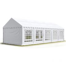 Carpasol - toolport Tente de réception/Barnum 4x10 m - ignifugee blanc toile de haute qualité pvc 700 n economy