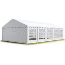 Tente de réception/Barnum 6x10 m - ignifugee blanc toile de haute qualité pvc 700 n economy - Toolport
