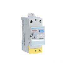 Interrupteur différentiel 1P+N 40A 30mA type haute immunité à bornes décalées Hager CDH140F