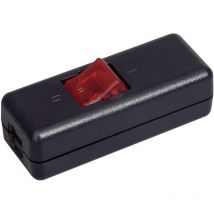 InterBär 8010-104.01 Interruttore a filo passante Nero, Rosso 2 x Off / On 10 a 1 pz.