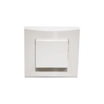 Alternative Elec - Inter va et vient blanc 10A 250V encastré connexion auto fixation vis complet avec plaque de finition AE52001-P