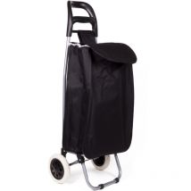 Benson Products Einkaufstrolley in Schwarz, belastbar bis 25 kg, 40 Liter Kapazität, mit 2 Rollen und Sicherheitsfach, ideal für den Transport von