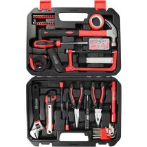 Höfftech 108-teiliges Werkzeugset mit Hammer, Schraubendrehern, Zangen, Säge, Taschenlampe und mehr - Ideal für Heimwerker und professionelle