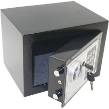 Stahlex Safe Elektronischer Tresor, Feuerfest und Wandmontage, 170 x 230 x 170 mm, Alarmfunktion, Schwarz, Ideal für Wertgegenstände, Dokumente und