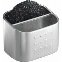 IDesign Forma Organizer cucina, Pratico Portaspugne con scomparti in acciaio, argento