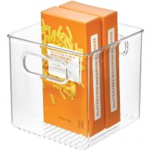 IDesign Cabinet/Kitchen Binz Contenitore cucina, Organizer cucina cubico di medie dimensioni in plastica robusta, trasparente