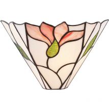 Interiors Botanica - 1 Lampada da parete per interni in bronzo scuro con vetro Tiffany, E14