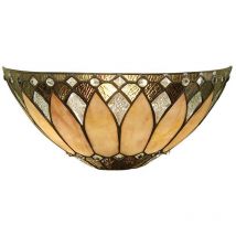 Interiors Brooklyn - 1 Lampada da parete per interni in vetro Tiffany, E14