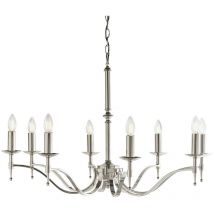 Interiors 1900 - Interiors - Lampadario a 8 luci con finitura in nichel lucido, E14