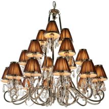 Interiors 1900 - Interiors Oksana Nickel - Lampadario a bracci multipli 21 luci con finitura in nichel lucido, E14