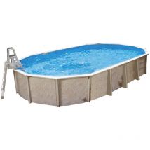 Interline Summer - Holz Schwimmbad Diana Set 3 Blau 850x490x132 cm