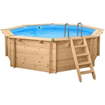 Interline Summer - Holz Schwimmbad Bali Set 1 natur Ø440x136 cm