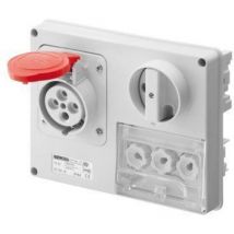 Prise verrouillée Gewiss 3P+N+T 16A IP44 380V sans boîte GW66131