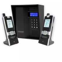Interphone 600 mètres sans-fil longue portée autonome digicode écran LCD - UltraCOM3 visière noire + 2 combinés