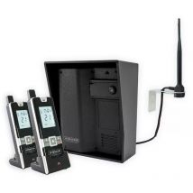 Ultra Secure - Interphone 600m autonome sans-fil - UltraCOM2 solo visière noire + 2 combinés + antenne : contourner obstacle / pilier