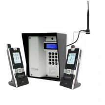 Ultra Secure - Interphone 600m autonome sans-fil - UltraCOM3 visière noire + 2 combinés + antenne : 'contourner obstacle / pilier'