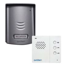 Avidsen - Interphone Audio Blanc et Platine de Rue Chromée Portier 3 Fils 112107