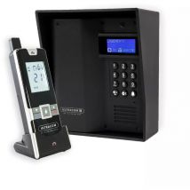 Interphone Drive - autonome 100% sans-fil longue portée (600m) digicode écran lcd - UltraCOM3 noir + combiné mobile