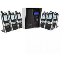 Ultra Secure - Interphone sans-fil alimenté sur portail 600 mètres longue distance collectif - UltraCOM3 visière argentée + 9 combinés