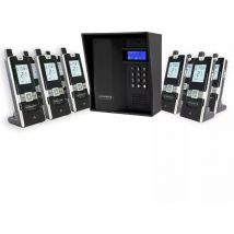 Ultra Secure - Interphone sans-fil alimenté sur portail 600 mètres longue distance collectif - UltraCOM3 visière noire + 9 combinés