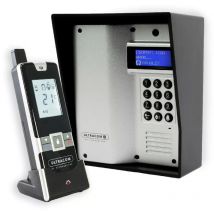 Ultra Secure - Interphone sans-fil alimenté sur portail 600 mètres longue distance digicode - UltraCOM3 visière noire + combiné