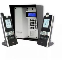 Ultra Secure - Interphone sans-fil ouverture gâche / portail via combiné - UltraCOM3 + visière noire + 2 combinés