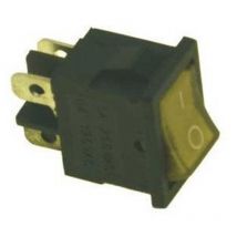Interrupeur lumineux jaune 2 pos - 4 cosses - 13mm x 21mm 8014025349657