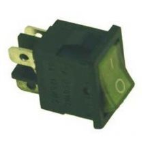 Interrupeur lumineux vert 13x21 mm - 10a - 2 positions 363425022