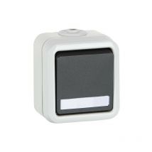 Peha By Honeywell - Interrupteur a bascule en saillie peha IP44,gris, avec champ d'inscription d 626 wab na