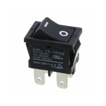 Interrupteur à bascule unipolaire noir A8l-11-15n2
