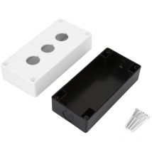 Ineasicer - Interrupteur à Bouton Boîte De Contrôle Pour Appareils Électriques 3 Boutons Poussoir Ou Commutateurs 22mm Case Controls Switch(blanc)