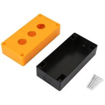 Ineasicer - Interrupteur à Bouton Boîte De Contrôle Pour Appareils Électriques 3 Boutons Poussoir Ou Commutateurs 22mm Case Controls Switch(Jaune)