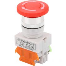 Interrupteur à bouton-poussoir d'arrêt d'urgence autobloquant Montage 22 mm LAY37-11ZS