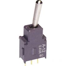 Nkk Switches - Interrupteur à levier 1 x On/On A12AP 28 v dc/ac 0.1 a à accrochage 1 pc(s)