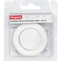 Interrupteur commande à pied blanc