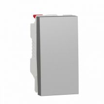 Interrupteur aluminium 1 module schneider NU310130