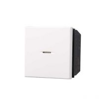 Interrupteur axial ou va et vient 2P 16A compatible Bticino Axolute couleur blanc Ettroit AB3302