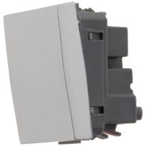 Interrupteur automatique composable – Bouton poussoir moteur seul – Argenté – SIMPLEA
