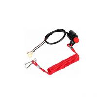 Interrupteur d'Arrêt et de Sécurité, Switch Stop Bouton d'Arrêt d'Urgence Fermé Universal Coupe-circuit pour Tondeuse à gazon Moteurs Hors-bord avec
