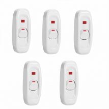 Interrupteur d'éclairage de ligne, 5 Pcs ac 250V 10A Compact en Interrupteur à Bascule Interrupteur à Bascule Led Cordon Lumière Contrôle Solder Lug